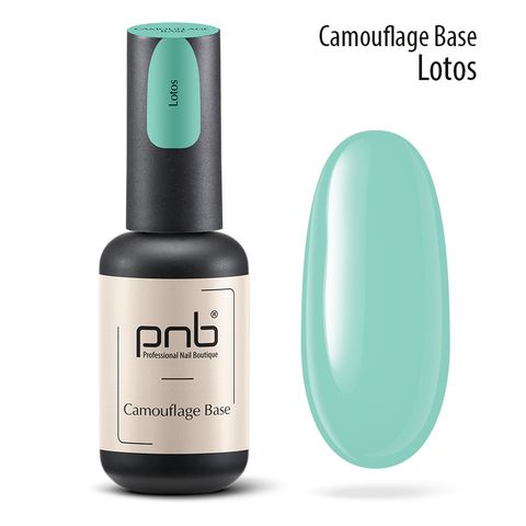 Camouflage rubber base PNB, Lotus, mint 8 ml/Камуфлирующая база лотос, мятный, 8 мл