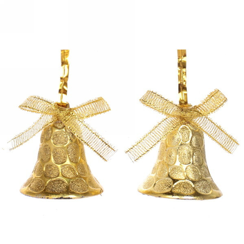 Украшение «Колокольчики» 3,5 см (набор 6шт), Золото