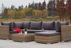 "Лунго" модуль диванный угловой с подушками, цвет соломенный