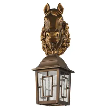 Настенный уличный светильник 1*E27 2079-1W коричневый Hunt Favourite