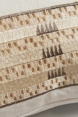 ZARA HOME ЧЕХОЛ ДЛЯ ДЕКОРАТИВНОЙ ПОДУШКИ С ЗОЛОТИСТОЙ ВЫШИВКОЙ, СВЕТЛО-БЕЖЕВЫЙ