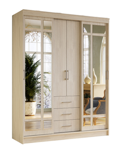 Шкаф-купе комбинированный Маэстро, ясень белый
