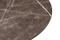 "Каффе" стол из HPL круглый Ø70см, цвет "серый мрамор", подстолье стальное