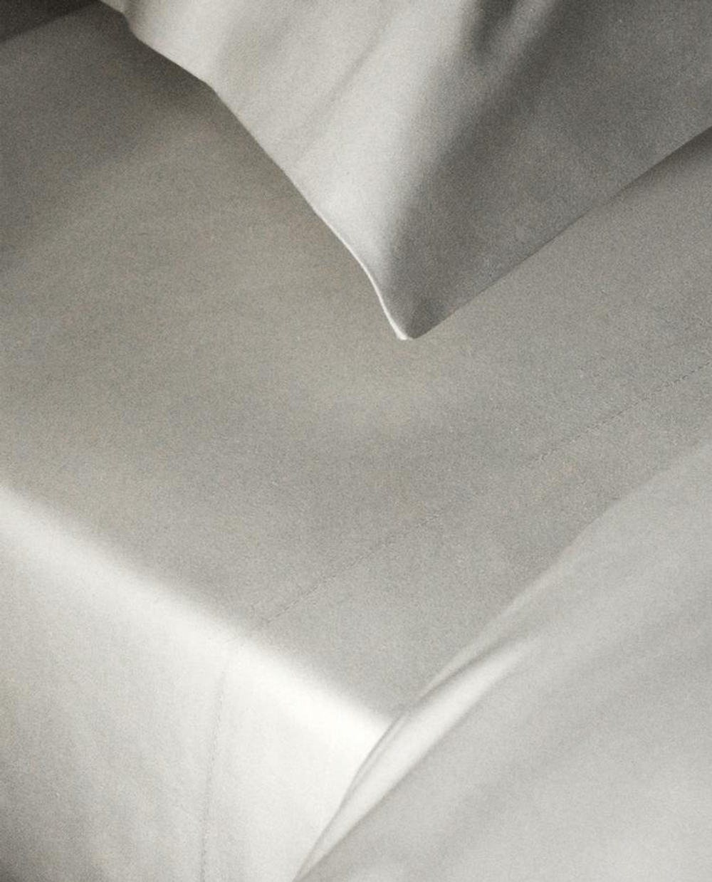 ZARA HOME (300 НИТЕЙ) ПРОСТЫНЯ ИЗ ХЛОПКА, БЕЛЫЙ