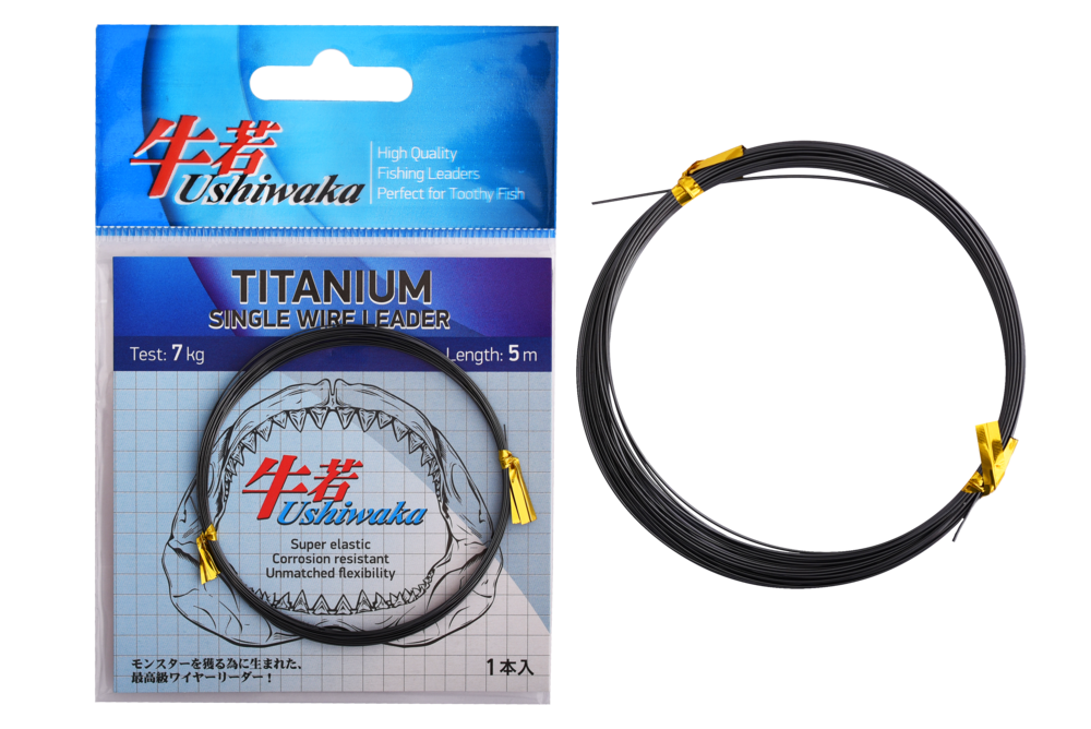 Поводочный материал Ushiwaka Titanium Single Wire,  7кг 5м