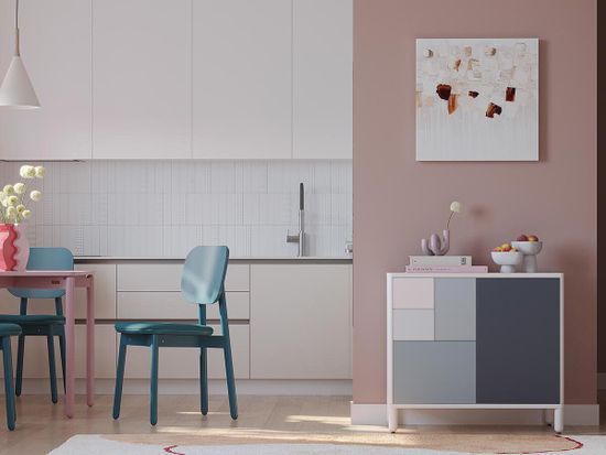 Стул saga деревянный, рогожка, сине-зеленый