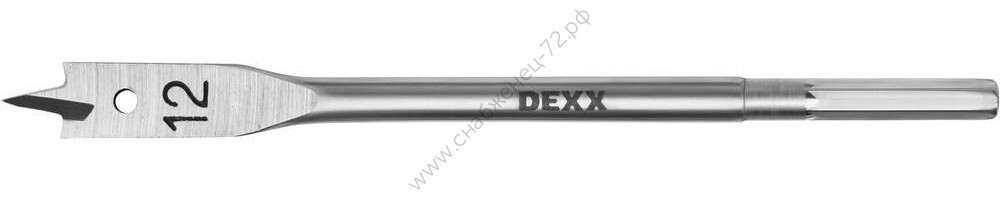 DEXX 12x152мм, сверло перовое по дереву, шестигранный хвостовик