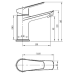 Смеситель для раковины LORANTO AVRORA керамический картридж, хром (LR10506000)