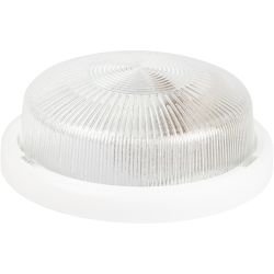 Светильник ЭРА НБО 05-100-001 с ободком Рондо пластик/стекло IP44 E27 max 100Вт круглый белый | Светильники ЖКХ IP40 и IP44