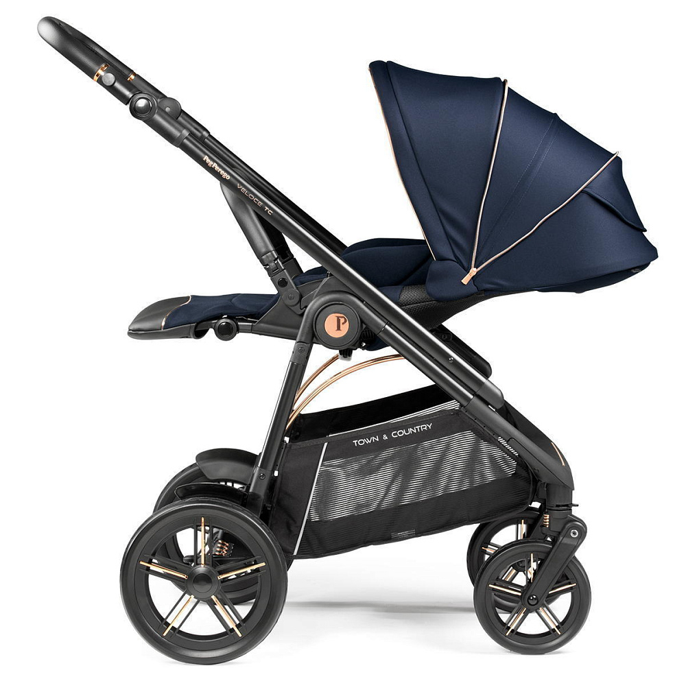 Коляска Peg Perego Veloce TC New Belvedere 2 в 1 Blue Shine