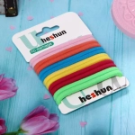 Резинки для волос 12шт на блистере «Your Style», однотонные, яркие цвета, d-5см