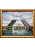Картина маслом "Дворцовый мост" Гафиатуллин