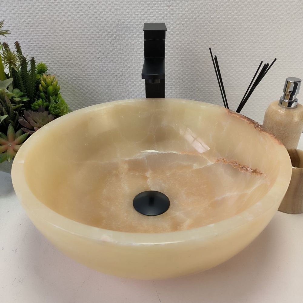 Раковина из оникса Bowl Yellow TinLip BO-62966 40*40*15 140