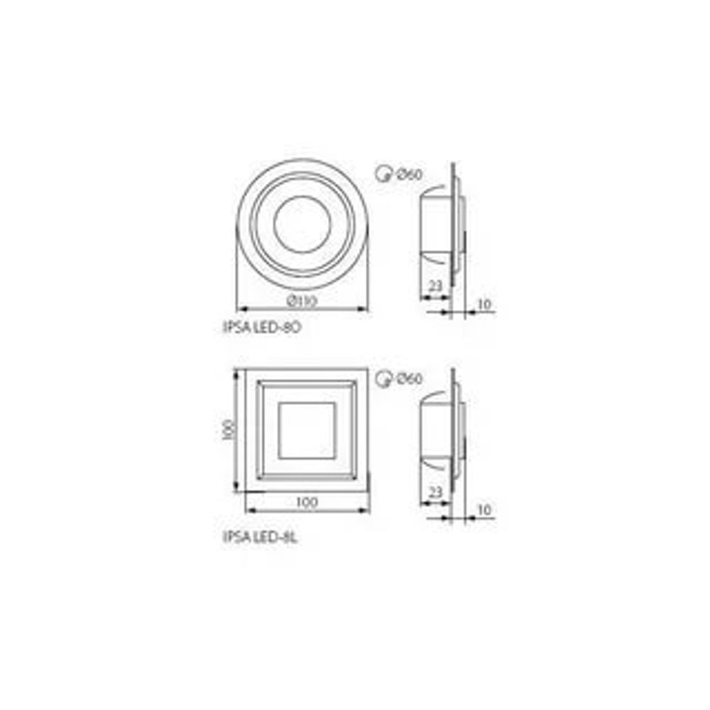 Подсветка ступенек KANLUX IPSA LED-8O