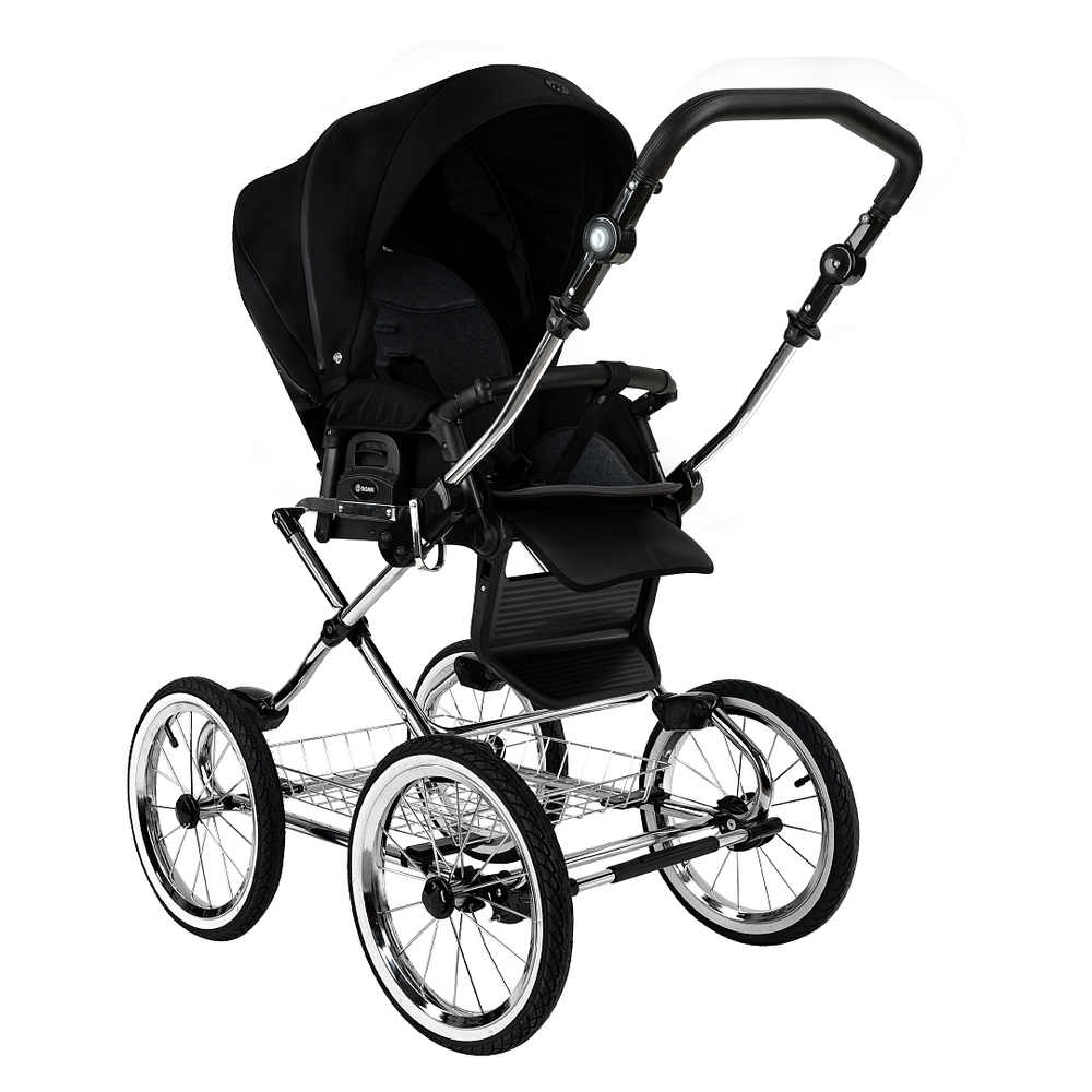 Коляска 2 в 1 ROAN BASS NEXT 2.0 CLASSIC d14 Caviar