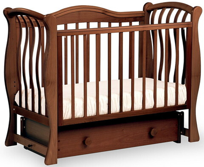 Детская кроватка Кубаньлесстрой Маргаритка БИ 08.2 (маятник поперечный) 120x60 см орех