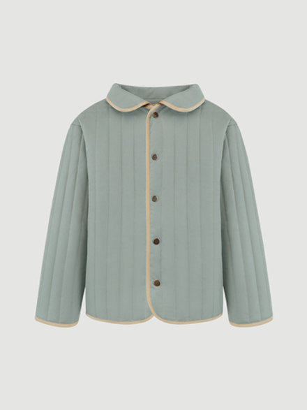 Куртка стёганая двухсторонняя Mjölk Magic Mint/White Beige