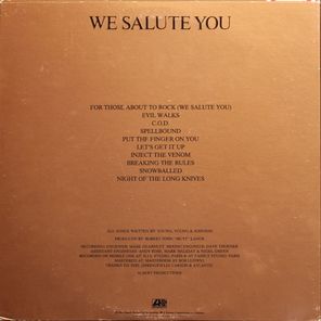 AC/DC / For Those About To Rock - We Salute You (LP)