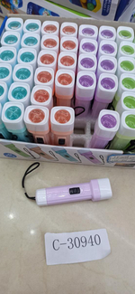 Фонарик 9,5 см, разноцветный принт, с-30940