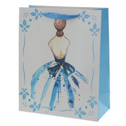 GAEM Пакет подарочный M (бумага 210г/м2, блок микс 12шт), L26 W12 H32 см, 4в.