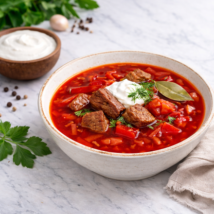 Борщ с говядиной замороженный 400 мл