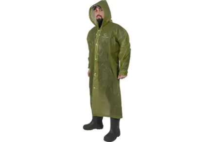 Плащ-дождевик СЛЕДОПЫТ, EVA, 80х131см, на кнопках, с капюшоном, цв. army green, р. 60-62