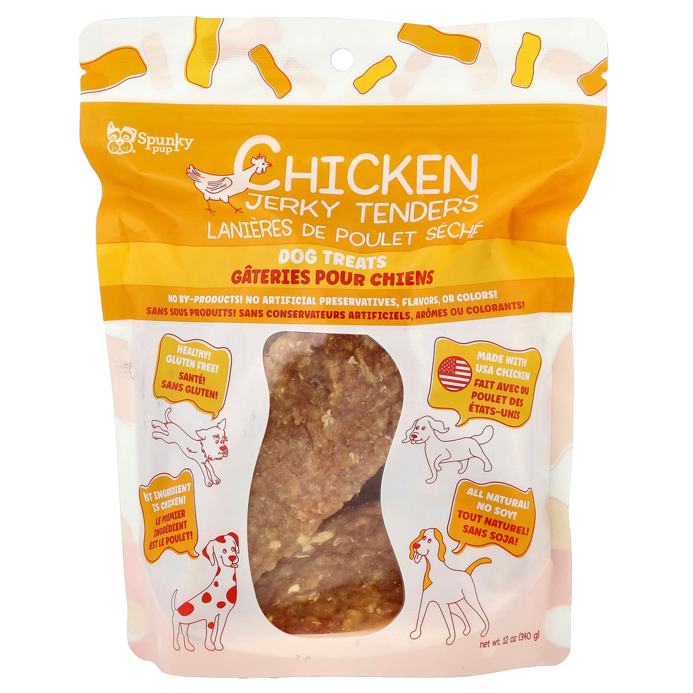 Spunky Pup, Chicken Jerky Tenders, лакомства для собак, 340 г (12 унций)