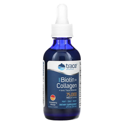 Trace Minerals Ionic Biotin + Collagen 59ml, Биотин + Коллаген !!!Срок 07.2025