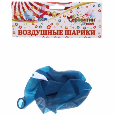 Воздушные шары «Кристалл» 5шт 12»/30см синий