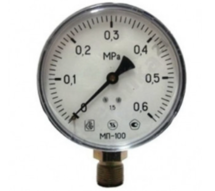 Манометр МТ-100 0,6 МПа (G1/2 дюймовая) трубная