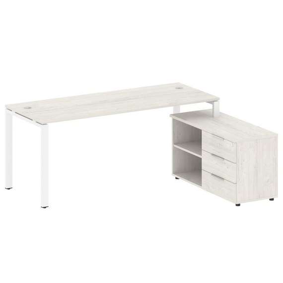 Метал Систем Рабочая станция с тумбой на П-образном м/к БП.РС-СТС-2.5 (R)