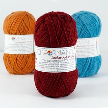 Пряжа Sock Wool Prime 4-ply PERFORMANCE (75% шерсть супервош, 25% полиамид)
