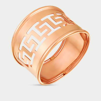 Кольцо женское из розового золота 585 пробы без вставок (арт. 70069)