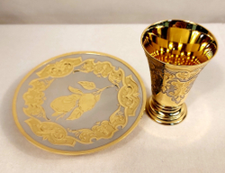 Набор рюмка с блюдцем "Лимончик"