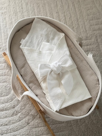 Плед из муслина без декора, Белый