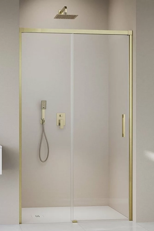 Душевая дверь Radaway Idea 8 Brushed Gold DWJ 110 L стекло прозрачное/профиль брашированное золото