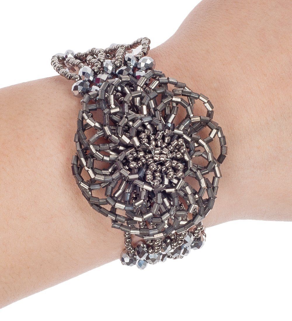 Y-BB028 Браслет из бисера и бусин «Кружево»