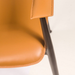 Стул с подлокотниками Rotti, кожа коричневый