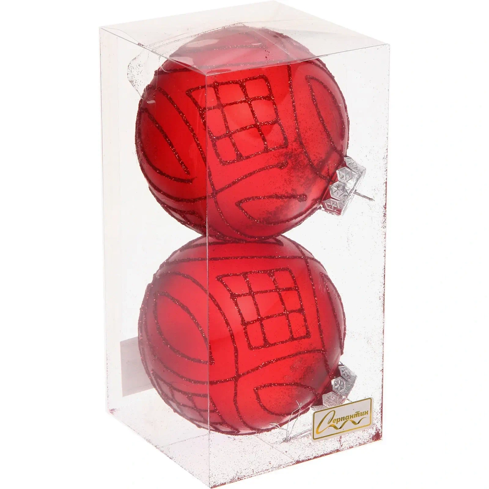 Набор шаров «Загадка» 10 см (в наборе 2 шт), Красный