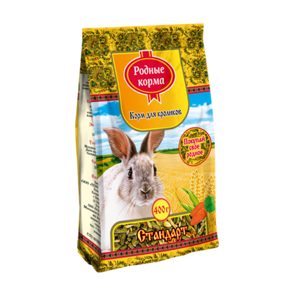 РОДНЫЕ КОРМА Корм для кроликов Стандарт, 400 г