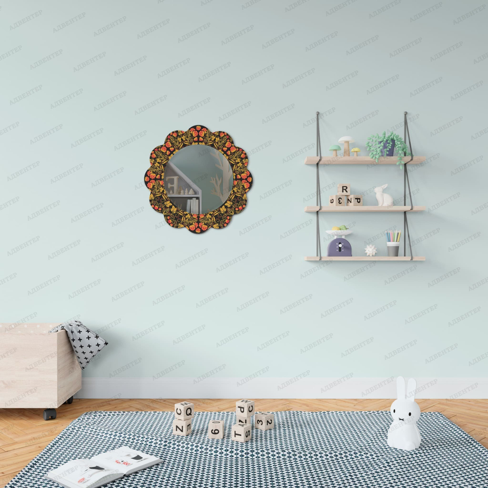 Зеркало фигурное Хохлома 146