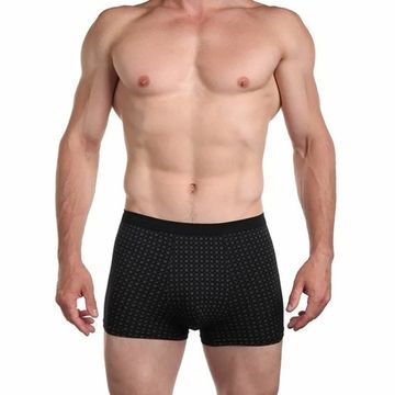 Мужские трусы боксеры черные с узором Sergio Dallini SG2911-1