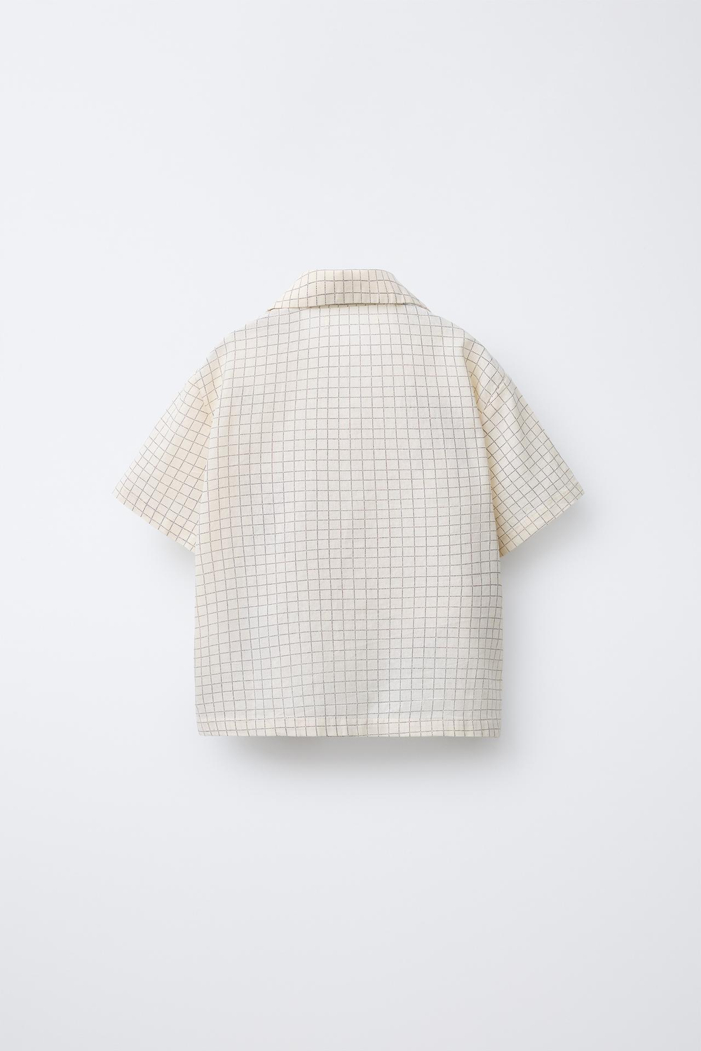 ZARA РУБАШКА В КЛЕТКУ С НАШИВКАМИ, КОРИЧНЕВЫЙ\ЭКРЮ