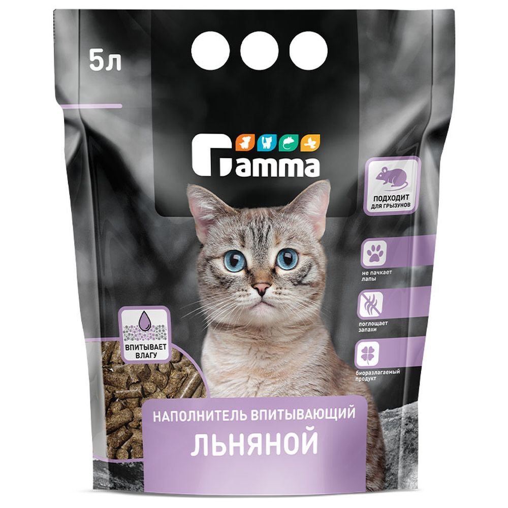 GAMMA Наполнитель впитывающий льняной 5 л