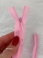 Молния потайная неразъемная розовая 134