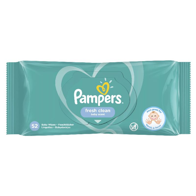 Салфетки влажные  Pampers  fresh clean 52 шт/упак