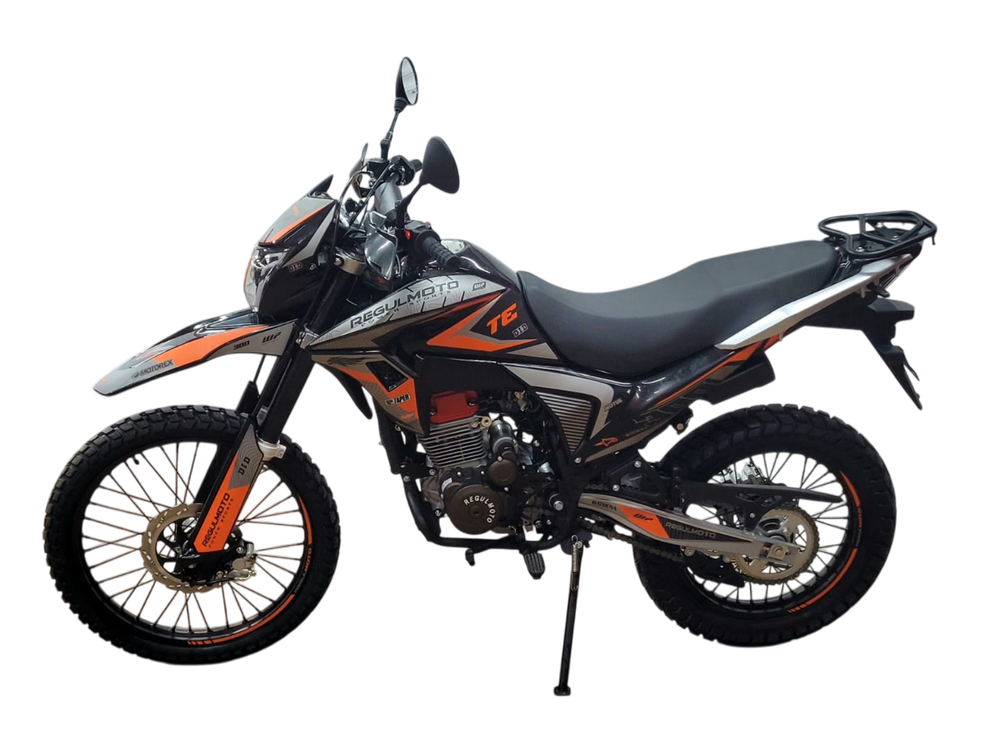 Мотоцикл Regulmoto TE 4 valve oil Черный/ оранжевый