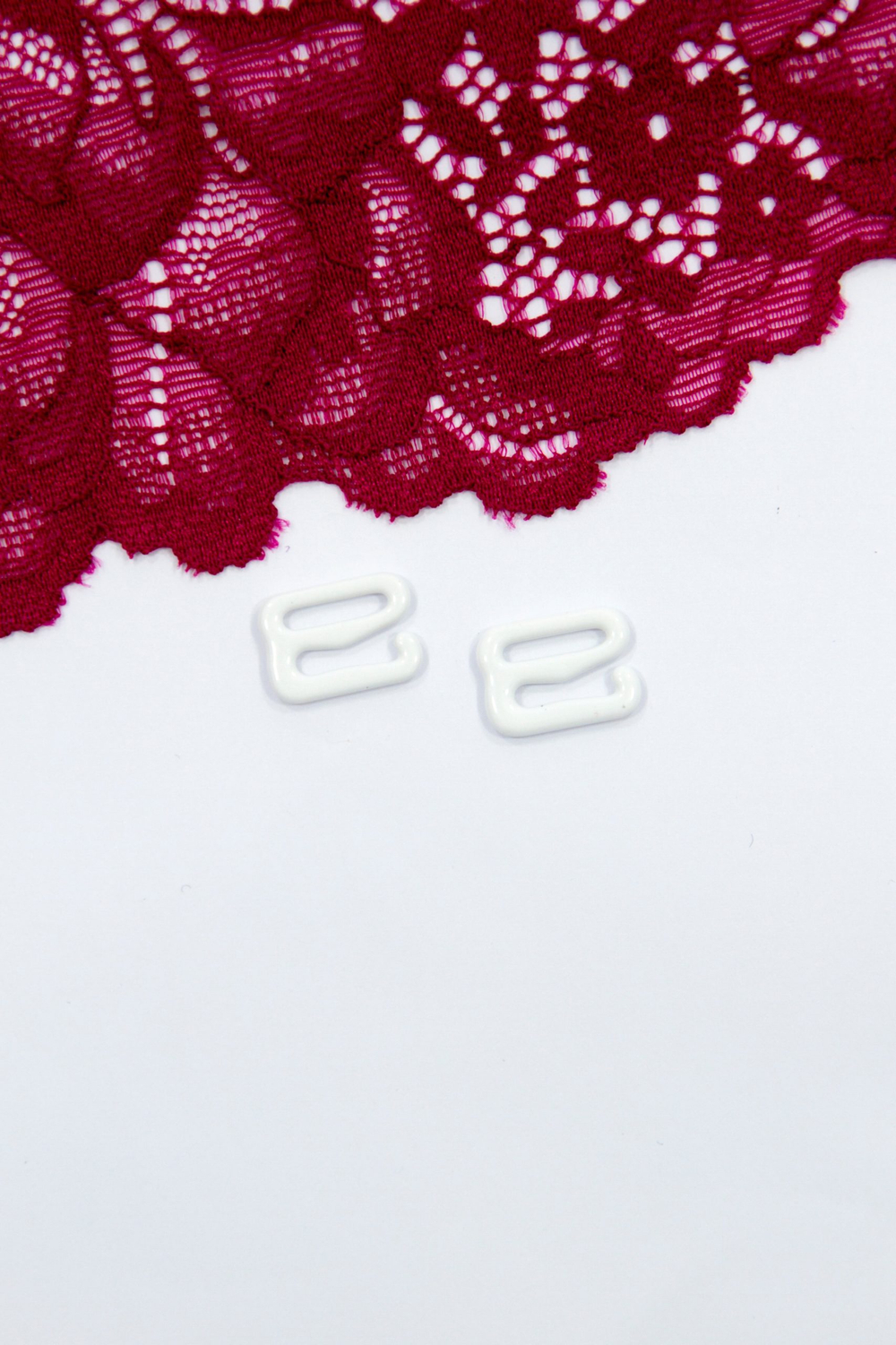 Кольцо, регулятор, крючок для бюстгальтера белый 1-2 см