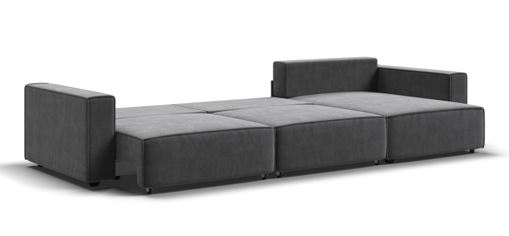 Угловой диван BOSS SOFT MODOOL MAX велюр Monolit серый