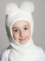 Шапка шлем детская зимняя вязаная